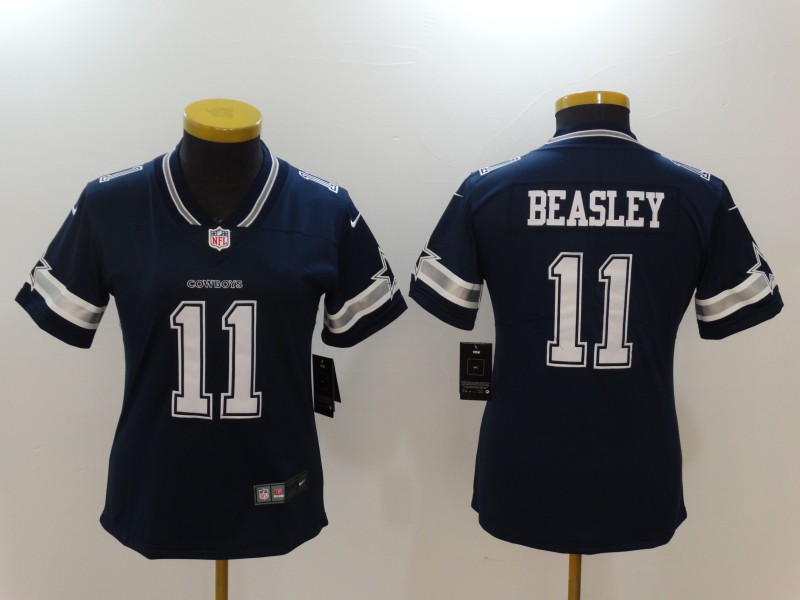 Women Dallas cowboys 11 Beasley Blue Nike Vapor Untouchable Limited NFL Jerseys